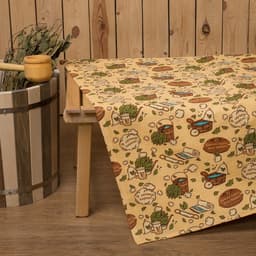 Простыня вафельная для бани «Этель. С легким паром», 150×180 см, хлопок 100%