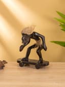 Сувенир «Абориген на скейте», 20 см, дерево