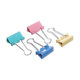 Набор зажимов для бумаг, цветные, 25 мм, 48 штук, 4 цвета, в пластиковой тубе
