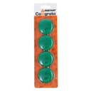 Магниты для доски, d=4 см, набор 4 штуки, блистер, зелёные