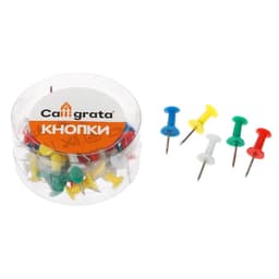 Кнопки силовые, 40 штук, в пластиковой коробке, цветные, МИКС