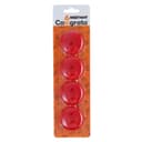 Магниты для доски, d=4 см, набор 4 штуки, блистер, красные