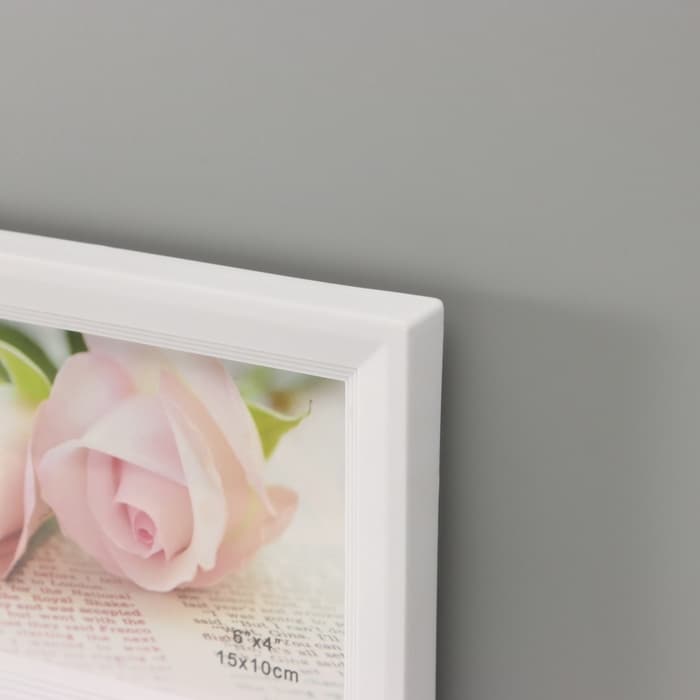 Фоторамка - коллаж на 6 фото 10×15 см «Бутон», пластик, белая, 52×32 см