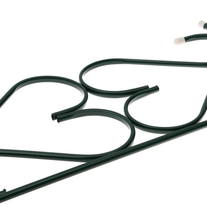 Ограждение декоративное, 51×320 см, 5 секций, с заглушками, металл, зелёное, «Дачный»