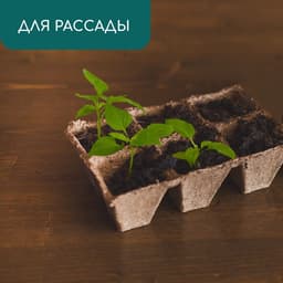 Кассета для рассады, 28×20×9 см, 6 ячеек по 400 мл, торф, 9×9 см