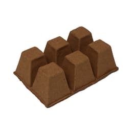 Кассета для рассады, 28×20×9 см, 6 ячеек по 400 мл, торф, 9×9 см