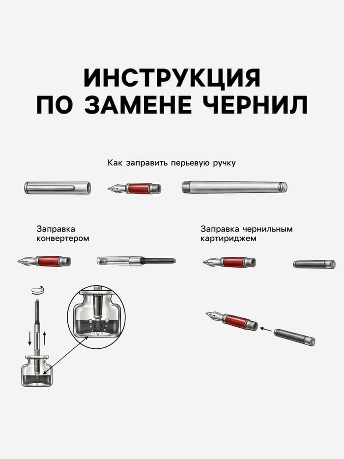 Картриджи для перьевых ручек Pilot.Parallel Pen, чёрные чернила, 6 штук
