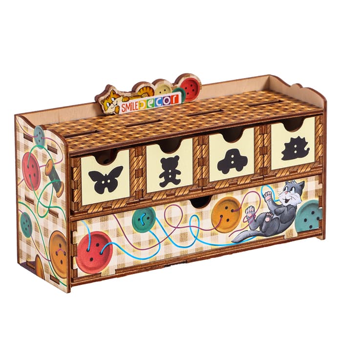 Сортер - комодик «Пуговки», 64 пуговки