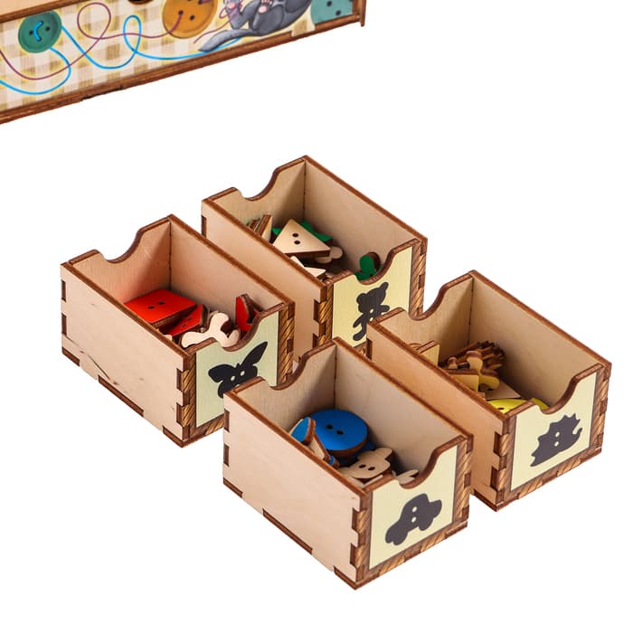 Сортер - комодик «Пуговки», 64 пуговки