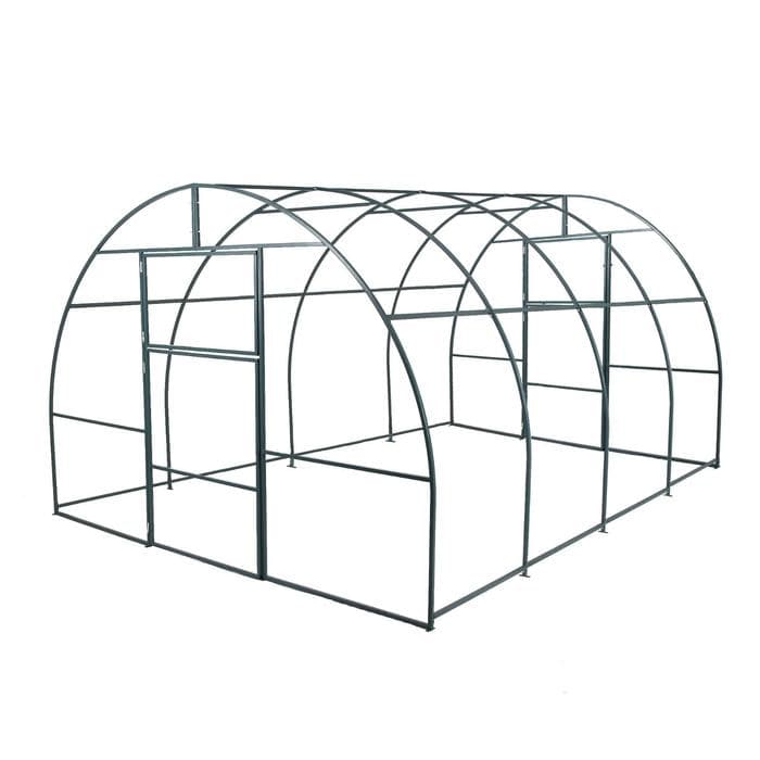 Теплица (каркас), 4×3×2 м, металл, профиль 20×20 мм, шаг дуги 1 м, без поликарбоната, МИКС