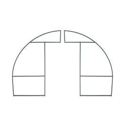 Теплица (каркас), 4×3×2 м, металл, профиль 20×20 мм, шаг дуги 1 м, без поликарбоната, МИКС