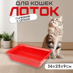 Туалет глубокий с сеткой 36×25×9 см, красный