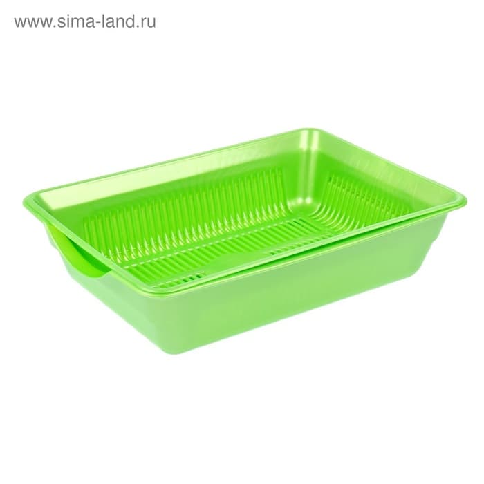 Туалет глубокий с сеткой, 38.5×26×9 см, зеленый