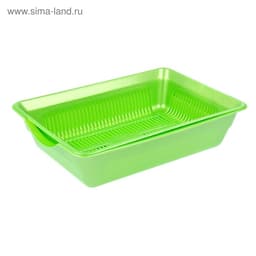 Туалет глубокий с сеткой, 38.5×26×9 см, зеленый