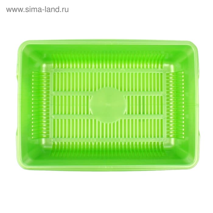 Туалет глубокий с сеткой, 38.5×26×9 см, зеленый