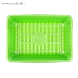 Туалет глубокий с сеткой, 38.5×26×9 см, зеленый