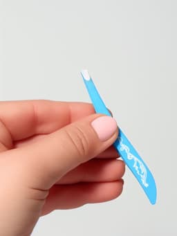 Пинцет скошенный, узкий, с рисунком, 9 см, МИКС