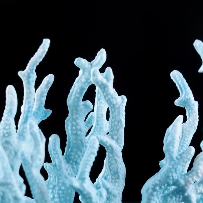 Коралл пластиковый малый 17×6×13 см, голубой