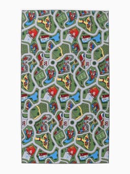 Палас прямоугольный «Лунапарк», размер 200×350 см, полиамид, зелёный