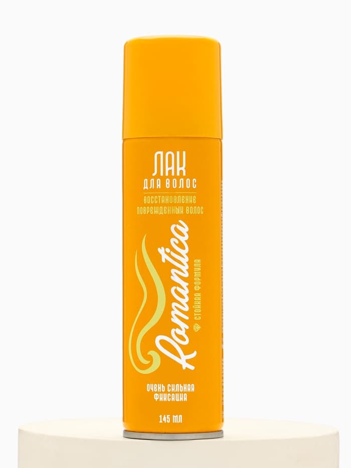 Лак для волос «Романтика» очень сильная фиксация с провитамином В5, 145 мл