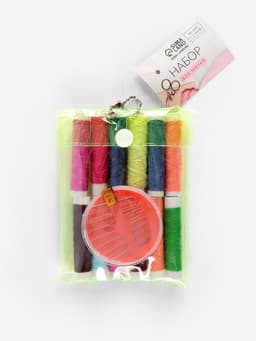 Швейный набор, 22 предмета, в чехле ПВХ, 13×9 см, МИКС