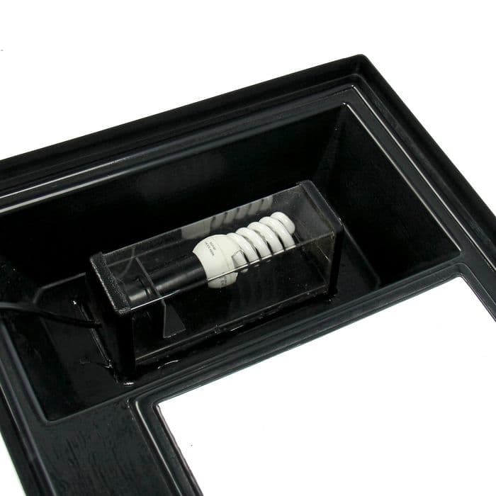 Террариум с крышкой 45 л, 55×33×25/30 см, чёрный