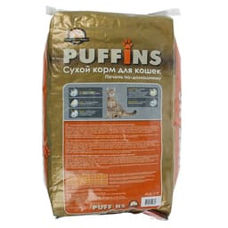 Сухой корм для кошек Puffins «Печень по-домашнему» 10 кг