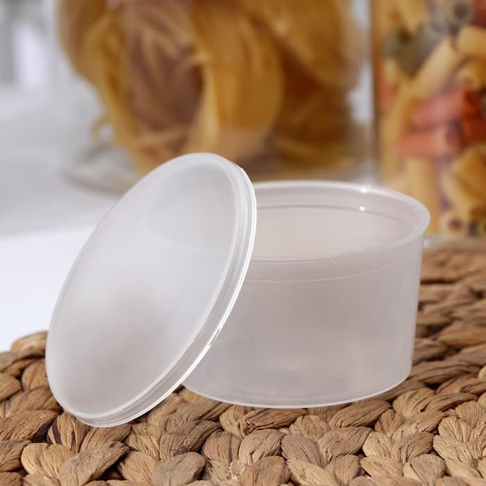 Контейнер пищевой ПластоС, 140 мл, с герметичной крышкой, d=8 см, h=5 см, пластик, прозрачный