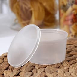 Контейнер пищевой ПластоС, 140 мл, с герметичной крышкой, d=8 см, h=5 см, пластик, прозрачный