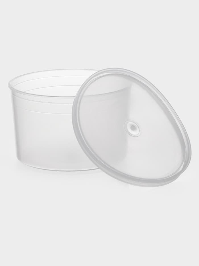 Контейнер пищевой ПластоС, 600 мл, с герметичной крышкой, d=13 см, h=8 см, пластик, прозрачный