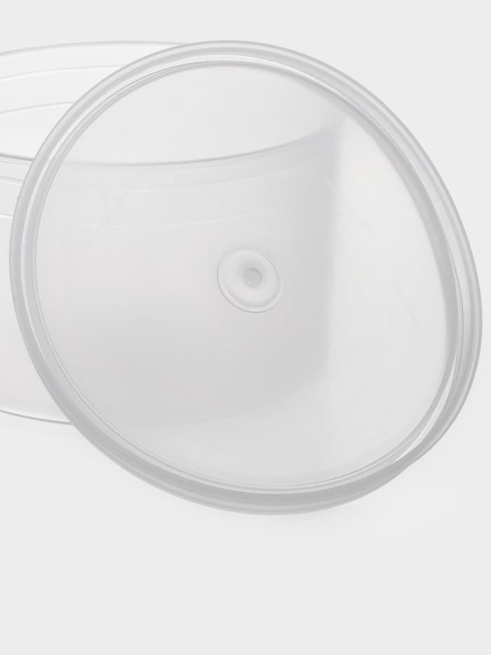 Контейнер пищевой ПластоС, 600 мл, с герметичной крышкой, d=13 см, h=8 см, пластик, прозрачный