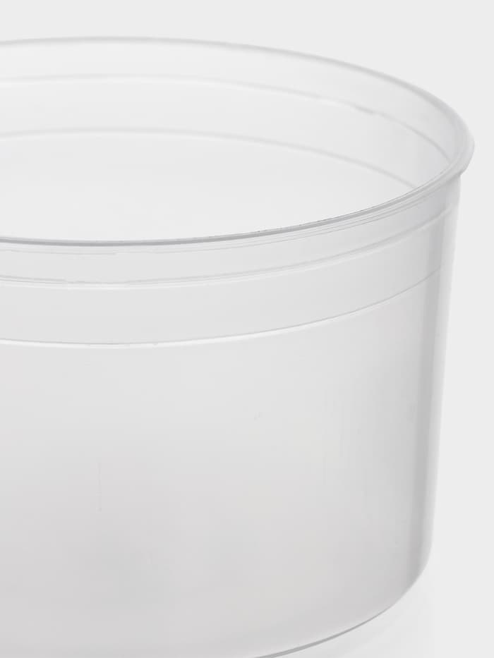 Контейнер пищевой ПластоС, 600 мл, с герметичной крышкой, d=13 см, h=8 см, пластик, прозрачный