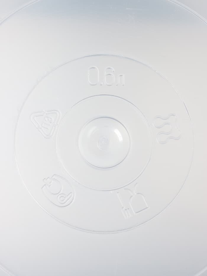 Контейнер пищевой ПластоС, 600 мл, с герметичной крышкой, d=13 см, h=8 см, пластик, прозрачный