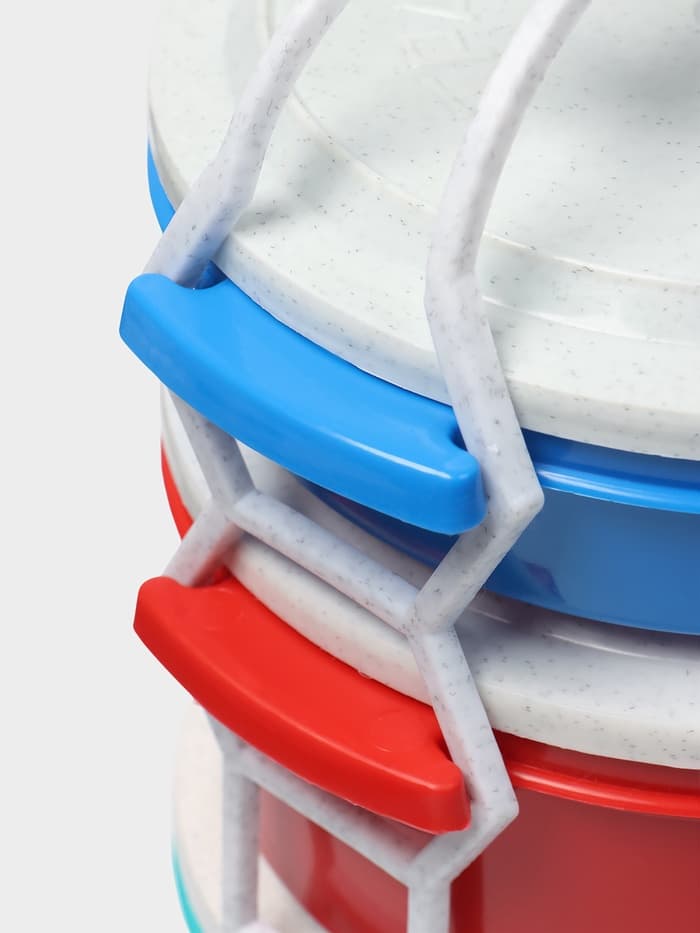 Набор пищевых контейнеров ПластоС «Трапезница», 3 шт.: 0.6 л,1 л, 1 л, пластик, МИКС