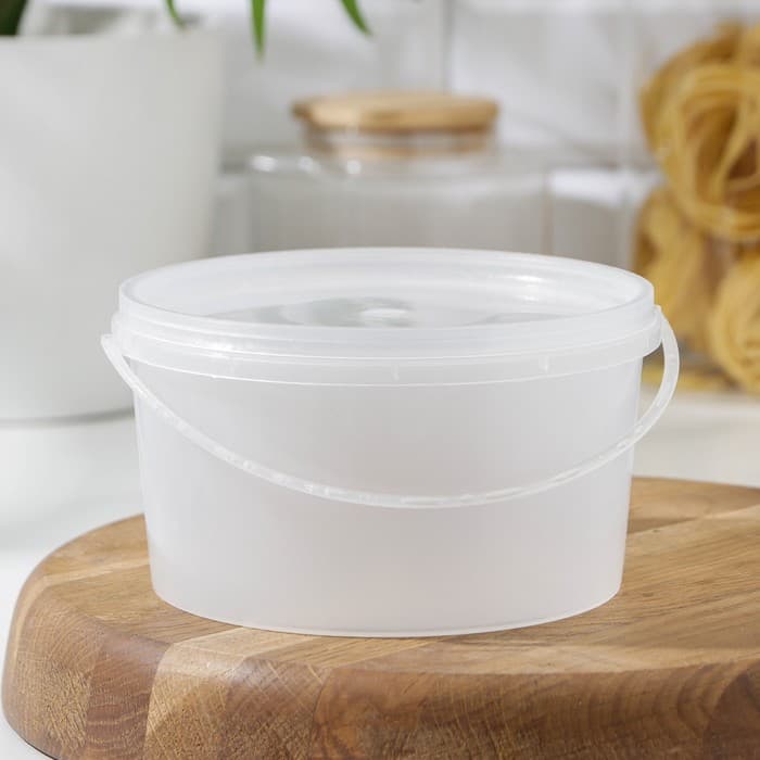 Банка для хранения с герметичной крышкой, 1 л, пластик, прозрачный