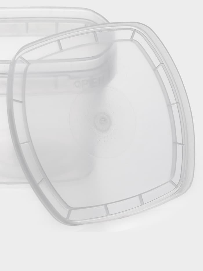 Контейнер пищевой ПластоС, 280 мл, d=11 см, h=7 см, с герметичной крышкой, пластик, прозрачный