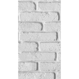 Стеновая панель ПВХ «Белый Кирпич», 2700×250 мм, цвет белый