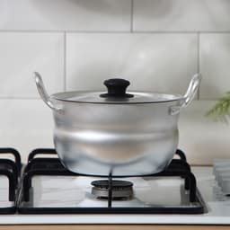 Кастрюля, 1.7 л, d=16 см, с крышкой, штампованный алюминий, серебристая