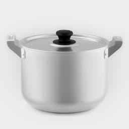 Кастрюля, 4.5 л, металлическая крышка, алюминий, серебристая