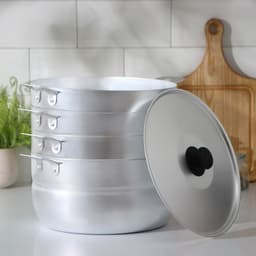 Манты-казан, 6 л, d=22 см, с 3 сетками, высота секции 5 см, с крышкой, штампованный алюминий