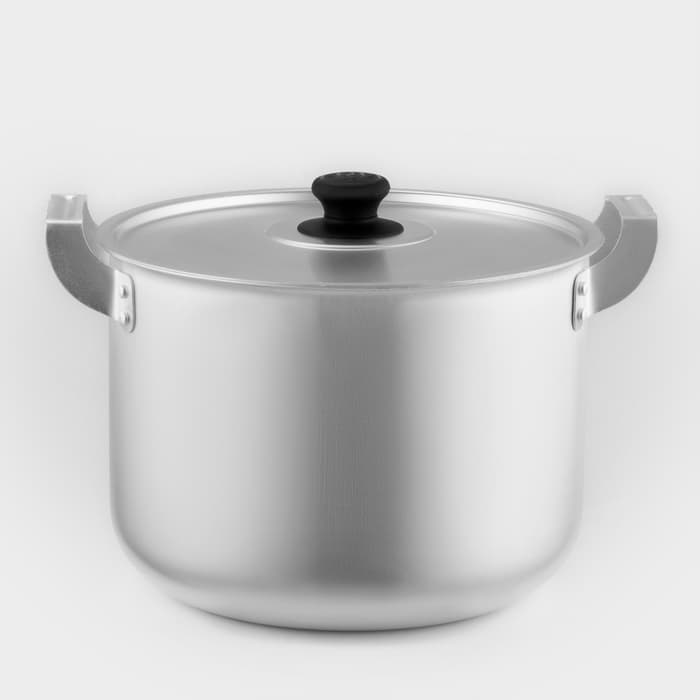 Кастрюля, 8 л, металлическая крышка, алюминий, серебристая
