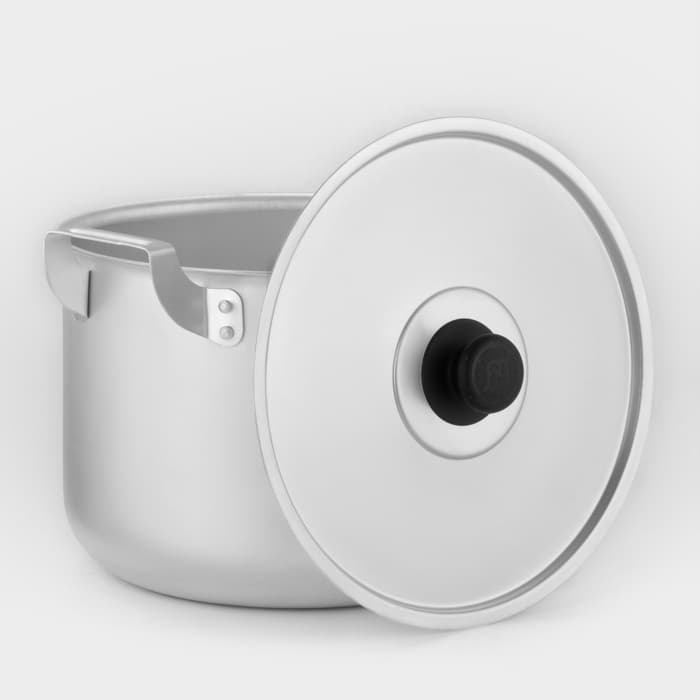 Кастрюля, 8 л, металлическая крышка, алюминий, серебристая