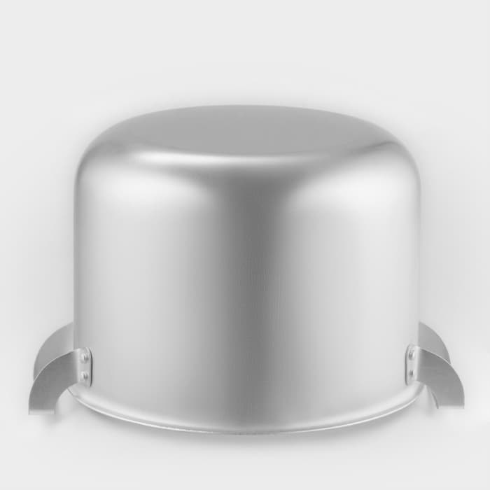 Кастрюля, 8 л, металлическая крышка, алюминий, серебристая