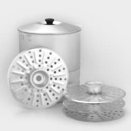 Манты-казан, 6 л, с 4 сетками, с крышкой, штампованный алюминий