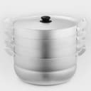 Мантоварка, 13 л, d=34.5 см, с 3 сетками, с крышкой, штампованный алюминий