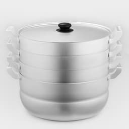 Мантоварка, 13 л, d=34.5 см, с 3 сетками, с крышкой, штампованный алюминий