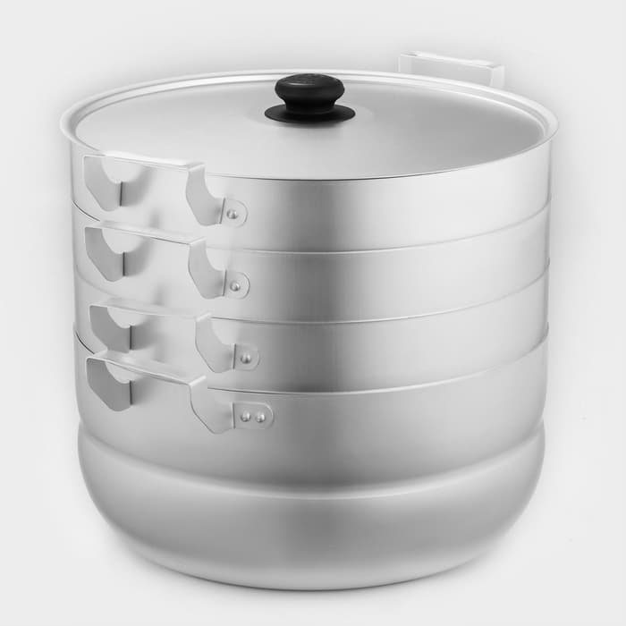 Мантоварка, 13 л, d=34.5 см, с 3 сетками, с крышкой, штампованный алюминий