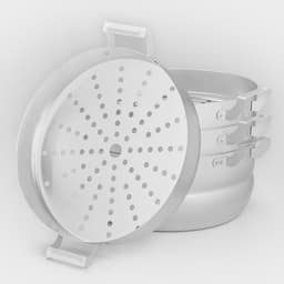 Мантоварка, 13 л, d=34.5 см, с 3 сетками, с крышкой, штампованный алюминий