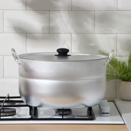 Кастрюля, 15 л, d=34 см, с крышкой, штампованный алюминий, серебристая