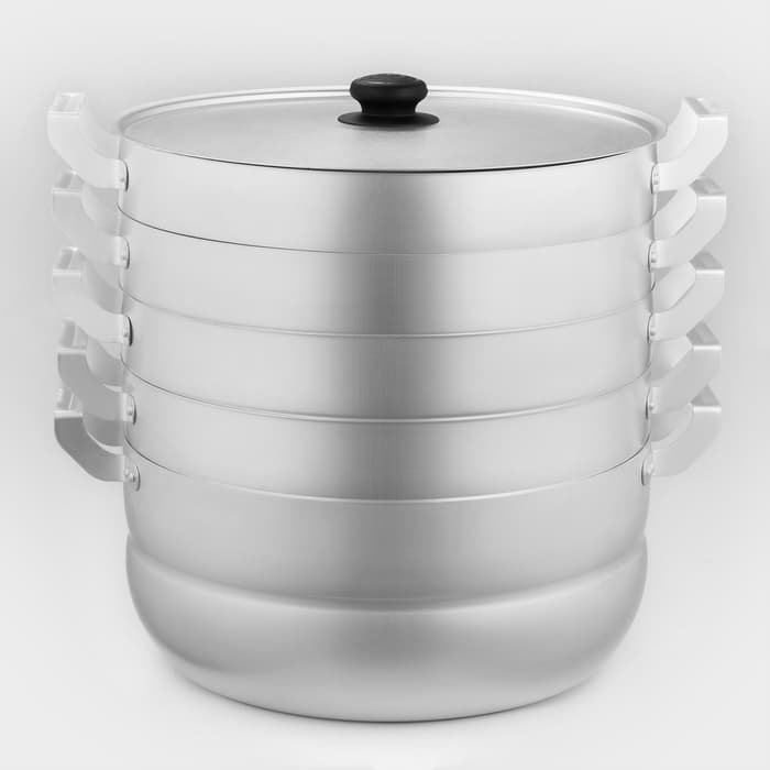Манты-казан, 13 л, d=30 см, с 4 сетками, высота секции 5 см, с крышкой, штампованный алюминий